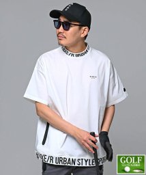 SB Select(エスビーセレクト)/LUXE/R ストレッチナイロンモックネック半袖Tシャツ ゴルフ/ホワイト