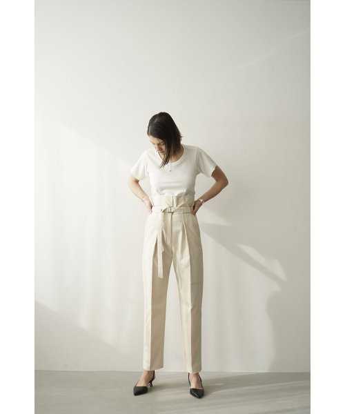 CLANE(クラネ)/H/W BELTED BAKER PANTS/IVORY