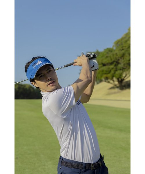 FILAGOLF(フィラゴルフ（メンズ）)/【ゴルフ】ツイル 3Dロゴ刺繍 サンバイザー メンズ/ブルー