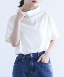 osharewalker(オシャレウォーカー)/『ひんやり冷感ボトルネックTシャツ』/オフホワイト