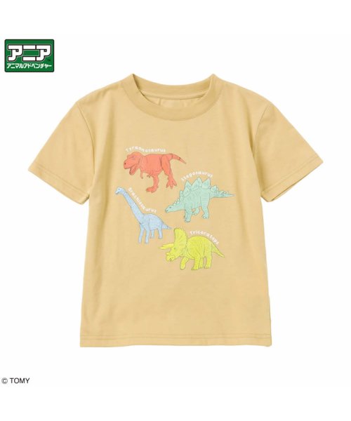 MAC HOUSE(kid's)(マックハウス（キッズ）)/アニア アニマルアドベンチャー プリントショートスリーブTシャツ BGB164/ベージュ