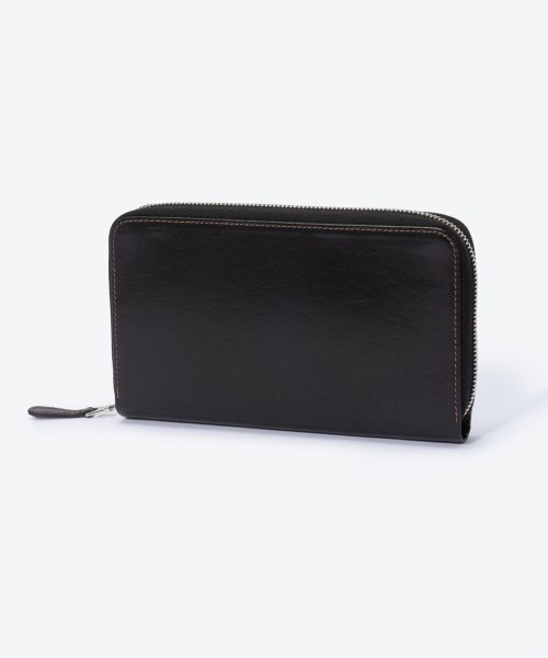 Whitehouse Cox(ホワイトハウスコックス)/ホワイトハウスコックス Whitehouse Cox ES1090 長財布 ZIP ROUND TRAVEL WALLET メンズ 財布 トラベルウォレット ロ/ブラック系1