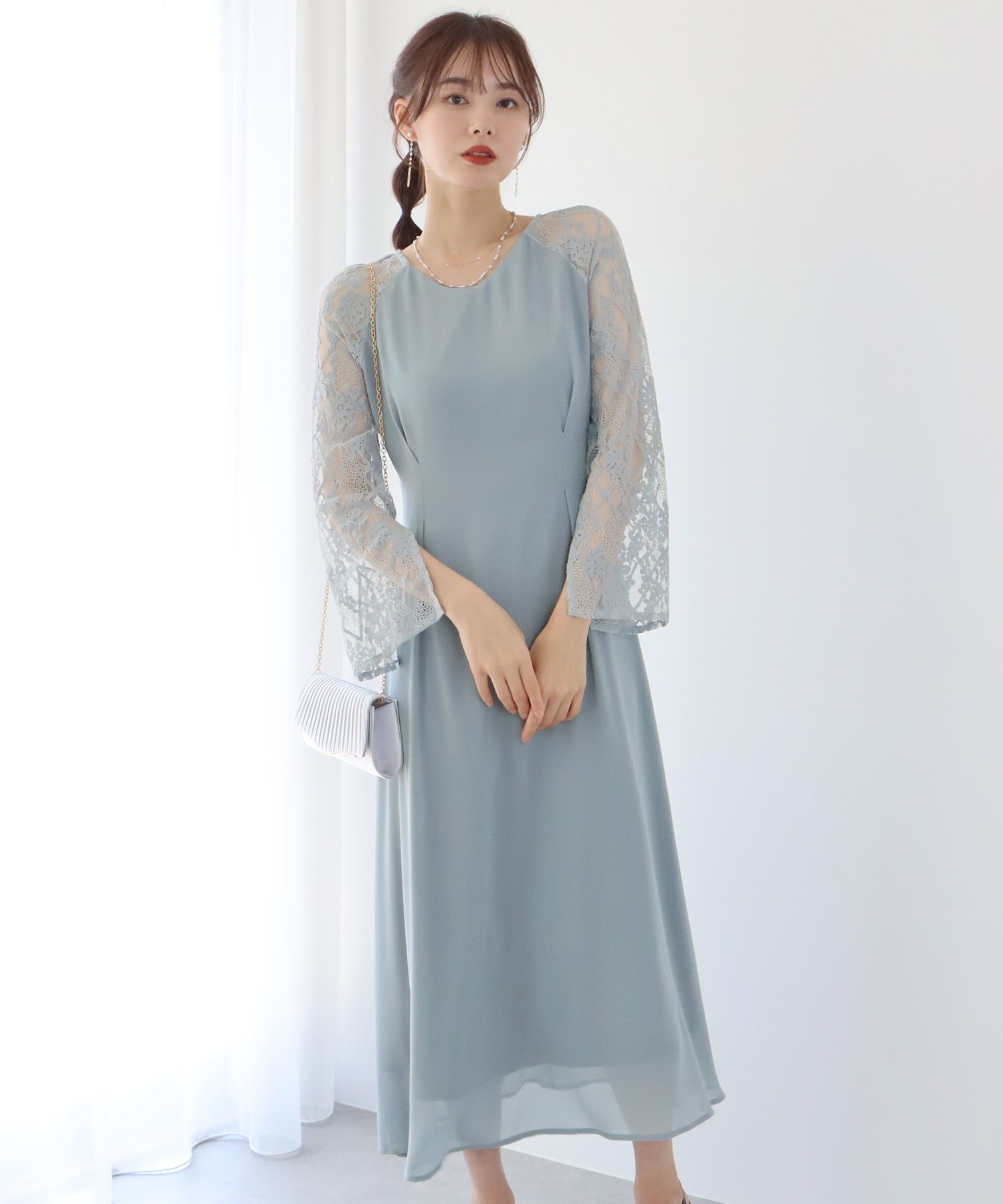 ブルーイースト 結婚式ロングドレス Mサイズ - スーツ・フォーマル・ドレス