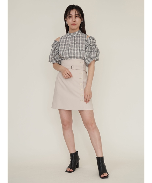 セール】シャーリングボレロセットボウタイブラウス(505329498