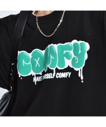 MODISH GAZE(モディッシュ ガゼ)/グラフィックプリントTシャツ　COMFY　/ブラック