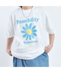 MODISH GAZE(モディッシュ ガゼ)/プリントTシャツ デイジープリント Possibility/ホワイト