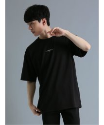 semanticdesign(セマンティックデザイン)/バックグラフィック クルーネック半袖ルーズ 半袖 メンズ Tシャツ カットソー カジュアル インナー ビジネス ギフト プレゼント/ブラック