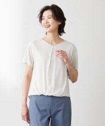 J.PRESS LADIES（LARGE SIZE）(J．プレス　レディス（大きいサイズ）)/【WEB限定カラーあり・UVカット・接触冷感】セルロースジャージー カットソー/ライトグレー系