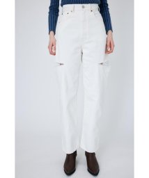 moussy/THIGH SLIT WHT LOOSE STRAIGHT/505330310