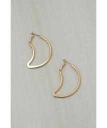 AZUL by moussy(アズールバイマウジー)/CRESCENT MOON HOOP EARRINGS/L/GLD1