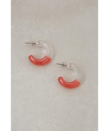 AZUL by moussy(アズールバイマウジー)/BICOLOR CLEAR HOOP EARRINGS/ORG
