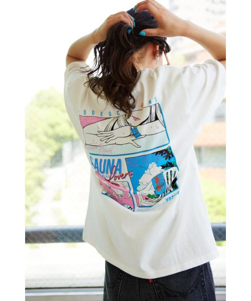 RODEO CROWNS WIDE BOWL(ロデオクラウンズワイドボウル)/サウナボーイ SAUNA LOVERS Tシャツ/O/WHT1