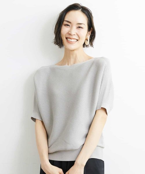 MICHEL KLEIN(ミッシェルクラン)/[定番人気]ホールガーメント(R)ボートネックニット（WEB限定カラー）/グレージュ（92）