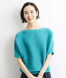 MICHEL KLEIN(ミッシェルクラン)/[定番人気]ホールガーメント(R)ボートネックニット（WEB限定カラー）/ターコイズ（37）