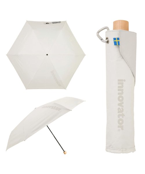 innovator(イノベーター)/イノベーター 折りたたみ傘 晴雨兼用 INNOVATOR 大きい 軽量 遮光 遮熱 撥水 UVカット/ホワイト系1