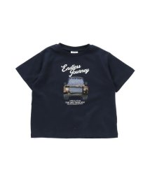 BREEZE(ブリーズ)/パッチワークカーTシャツ/ネイビーブルー