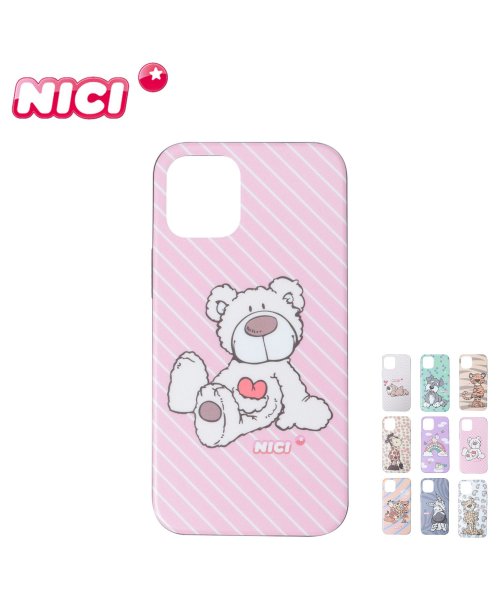 NICI(ニキ)/NICI ニキ iPhone 12mini スマホケース 携帯 アイフォン カバー レディース HYBRID BACK CASE ホワイト グレー ベージュ ブ/ホワイト