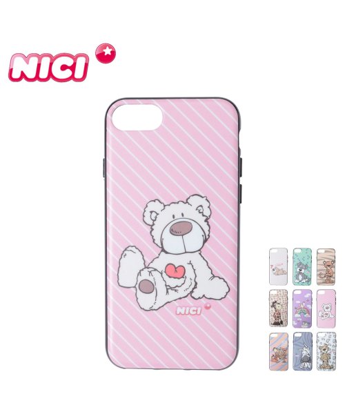 NICI(ニキ)/NICI ニキ iPhone SE2 8 iPhone7 スマホケース 携帯 アイフォン カバー レディース HYBRID BACK CASE ホワイト グレー/ホワイト