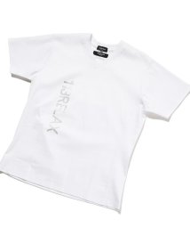 Men's Bigi(メンズビギ)/【1PIU1UGUALE3 RELAX】シルケットポンチラインストーンロゴTシャツ/ホワイト