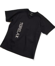 Men's Bigi(メンズビギ)/【1PIU1UGUALE3 RELAX】シルケットポンチラインストーンロゴTシャツ/ブラック