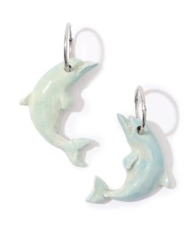 TOMORROWLAND GOODS(TOMORROWLAND GOODS)/LEVENS JEWELS DOLPHIN HOOPS ピアス/61ライトブルー