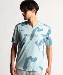 NICOLE CLUB FOR MEN(ニコルクラブフォーメン)/総柄プリント半袖Ｔシャツ/40グリーン