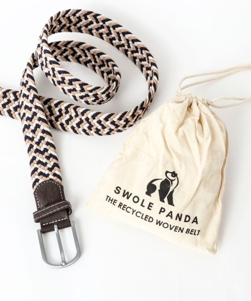 NOLLEY’S goodman(ノーリーズグッドマン)/【SWOLE PANDA/スウォール パンダ】RECYCLED WOVEN BELT ZIGZAG/ベージュ系その他