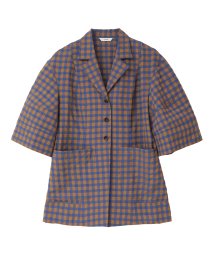 CLANE(クラネ)/GINGHAM CHECK DOME SLEEVE SHIRT/MIX