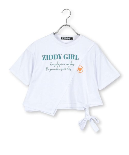 ZIDDY(ジディー)/【 ニコ☆プチ 掲載 】切り替えロゴTシャツ(130~160cm)/ホワイト
