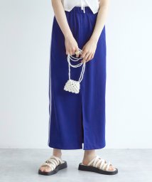 w closet(ダブルクローゼット)/サイドラインスカート/ブルー