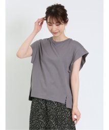 m.f.editorial(エムエフエディトリアル)/コットン フレンチスリーブ Tシャツ レディース シャツ カットソー トップス ブラウス カジュアル インナー ビジネス ギフト プレゼント/グレー