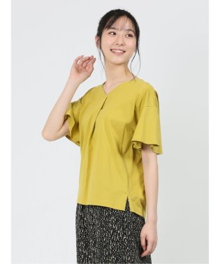 m.f.editorial/マルレーヌジョベル/MARLENE JOBERT 接触冷感 Vネック 袖フレアTシャツ レディース シャツ カットソー トップス ブラウス カジュアル インナー/505333555