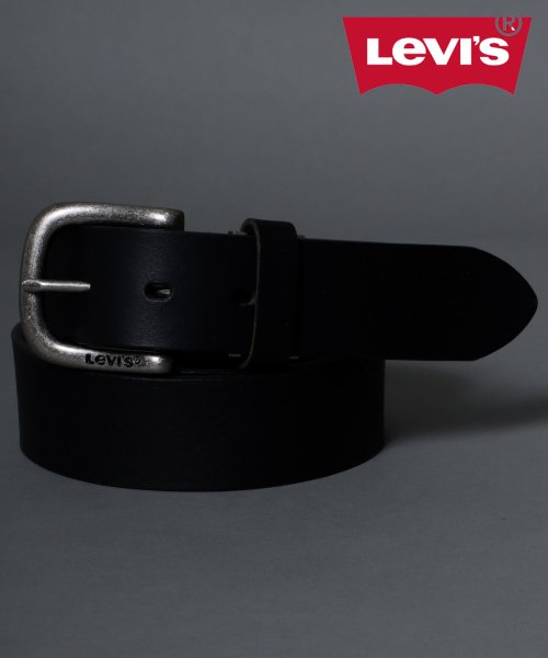 SITRY(SITRY)/【SITRY】【Levi's】帆型バックル 35mm レザーベルト メンズ ベルト 本革 レザー カジュアル /ブラック