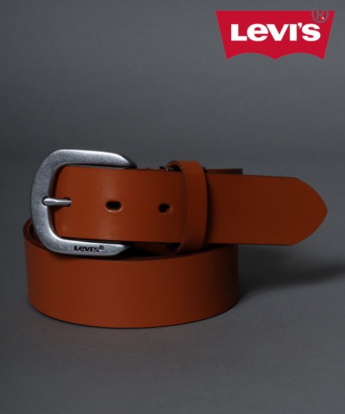 SITRY(SITRY)/【SITRY】【Levi's】平帆型バックル 35mm レザーベルト/メンズ ベルト 本革 革 レザー カジュアル /ブラウン