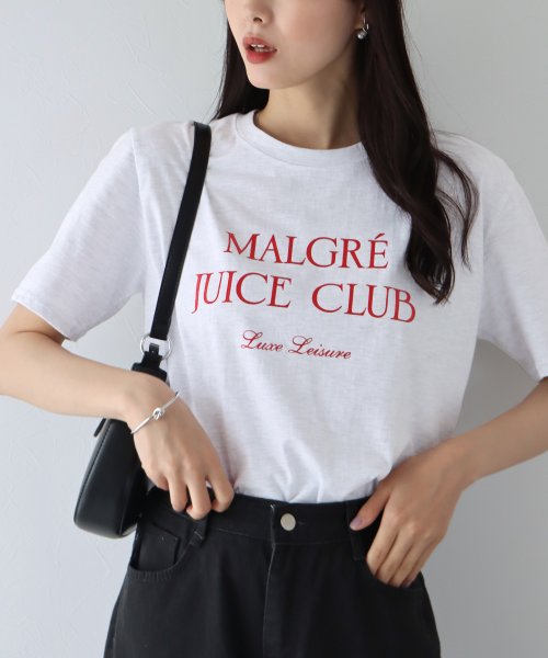 BLUEEAST(ブルーイースト)/MALGRE JUICE CLUBプリントTシャツ/グレー