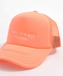 healthknit(ヘルスニット)/Healthknit ロゴ刺繍メッシュCAP　帽子/オレンジ