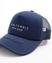 healthknit(ヘルスニット)/Healthknit ロゴ刺繍メッシュCAP　帽子/ネイビー
