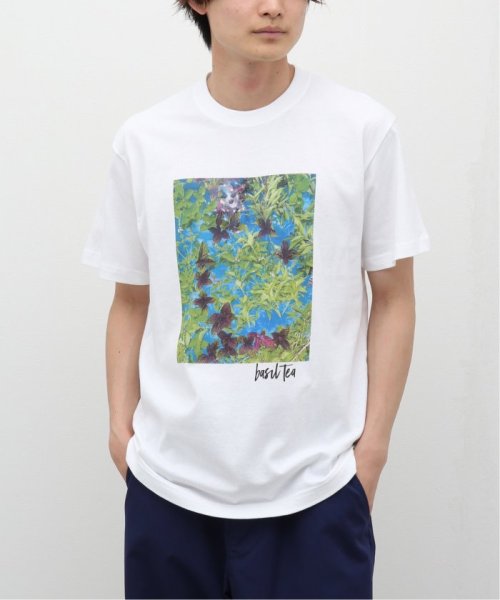 417 EDIFICE(フォーワンセブン　エディフィス)/【BASILHOUSE×417】グラフィック Tシャツ/ホワイト