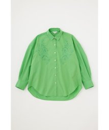 moussy(マウジー)/EMBROIDERY POPLIN LOOSE シャツ/GRN