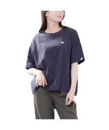 MAC HOUSE(women)(マックハウス（レディース）)/LOGOS PARK ロゴス パーク サイド布帛ポケットTシャツ 3286－9660/チャコール