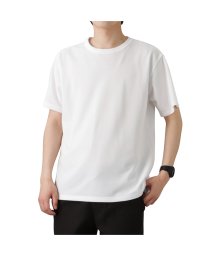 MAC HOUSE(men)(マックハウス（メンズ）)/NAVY ネイビー ジョーゼットショートスリーブTシャツ QMH/03883SS/ホワイト