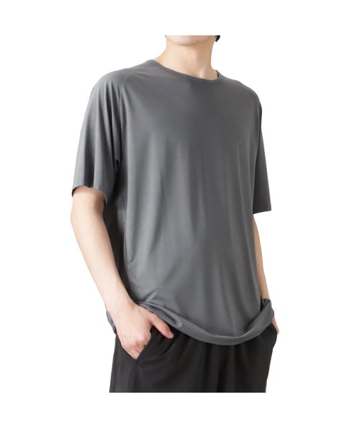 MAC HOUSE(men)(マックハウス（メンズ）)/CEDAR CREST セダークレスト サーパスクール クルーネックTシャツ 4071462/チャコール