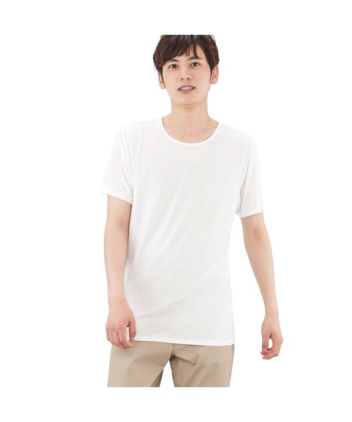 MAC HOUSE(men)(マックハウス（メンズ）)/SARARI サラリ COOL クルーネックTシャツ 321120MH－2023/ホワイト