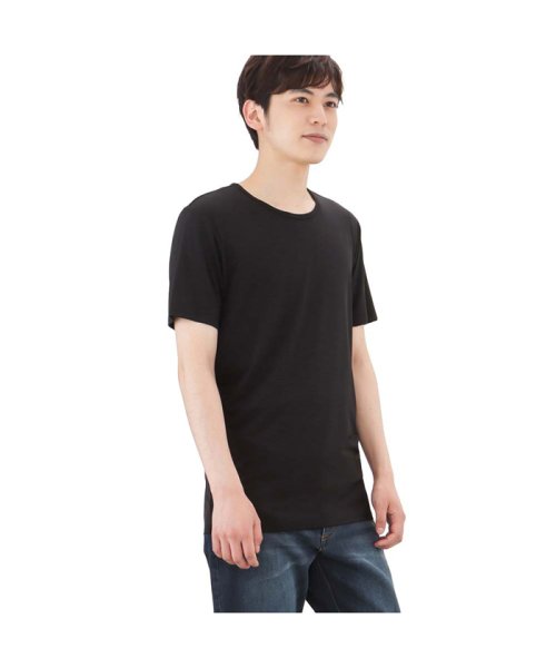 MAC HOUSE(men)(マックハウス（メンズ）)/SARARI サラリ COOL クルーネックTシャツ 321120MH－2023/ブラック