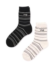 Schott/直営限定/HIGH SOCKS RAMDOM BORDER/ハイソックス ランダムボーダー/505335227