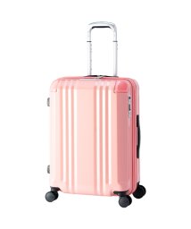 ASIA LUGGAGE(アジアラゲージ)/アジアラゲージ デカかるEdge スーツケース Mサイズ 52L 60L 拡張機能付き 軽量 超軽量 静音 ストッパー ALI－088－22W キャリーケース/ピンク