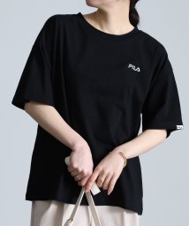 Ranan(ラナン)/＜ＦＩＬＡ/フィラ＞綿100％シンプルロゴTシャツ/ブラック