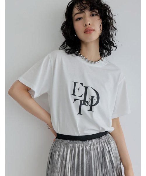 Re:EDIT(リエディ)/[2024SS COLLECTION]スタックロゴプリントTシャツ/ホワイト