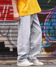 1111clothing/デニムパンツ ワイド メンズ ワイドパンツ レディース デニム ルーズフィット ロングパンツ ケミカル ウォッシュ ジーパン ジーンズ 大きいサイズ/505335595