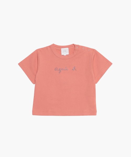 agnes b. BABY OUTLET(アニエスベー　ベビー　アウトレット)/【Outlet】 SDY8 L TS ベビー ロゴTシャツ/ピンク
